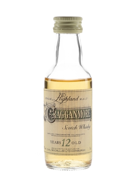 Cragganmore 12 Year Old Bottled 1980s-1990s 5cl / 40%