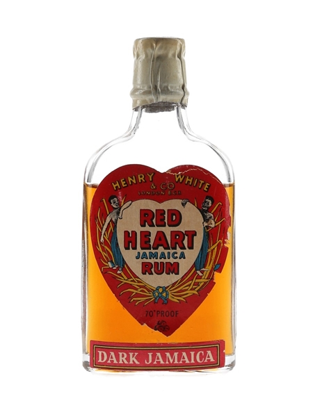 Red Heart Jamaica Rum Bottled 1940s-1950s - Henry White & Co. 5cl / 40%