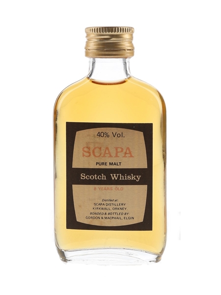 Scapa 8 Year Old Bottled 1980s - Gordon & MacPhail 5cl / 40%