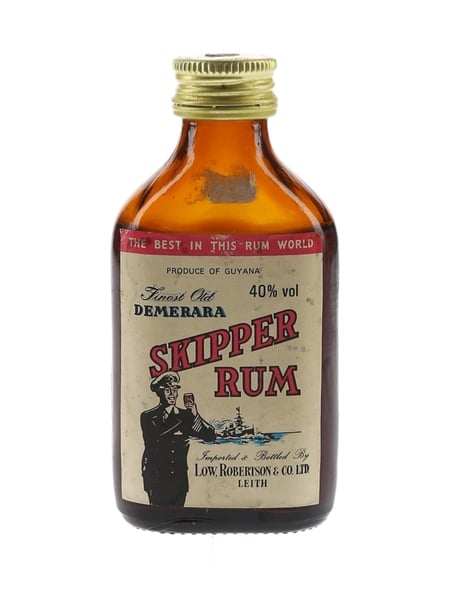 Skipper Finest Old Demerara Rum Bottled 1960s - Low, Robertson & Co. Ltd. 5cl / 40%