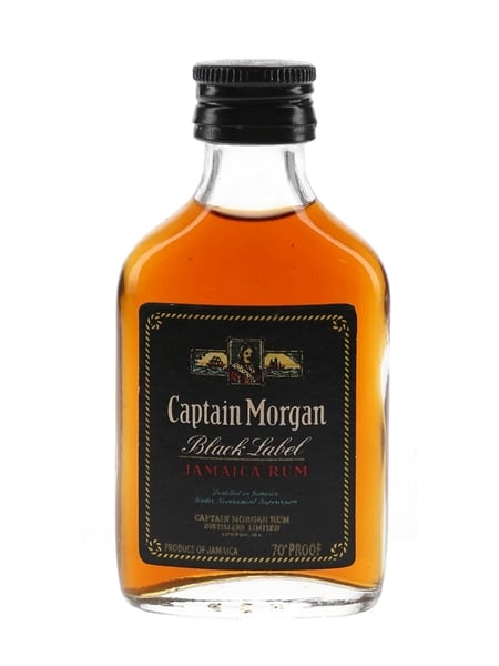 Captain Morgan Black Label Jamaica Rum Bottled 1960s 5cl / 40%