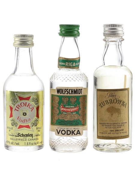 Troika, Wolfschmidt & Zubrowka  3 x 4.5-5cl