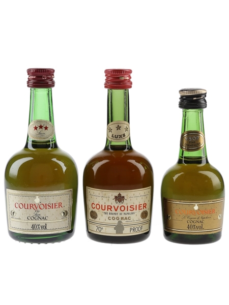 Courvoisier 3 Star & VSOP Bottled 1970s & 1980s 3 x 3cl-5cl / 40%