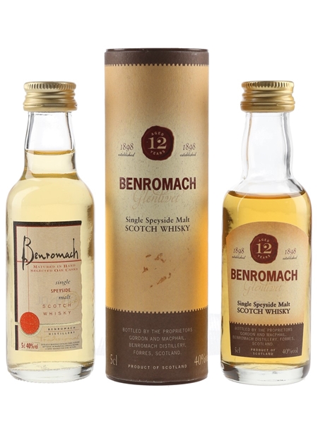 Benromach & Benromach 12 Year Old Bottled 1990s 2 x 5cl / 40%