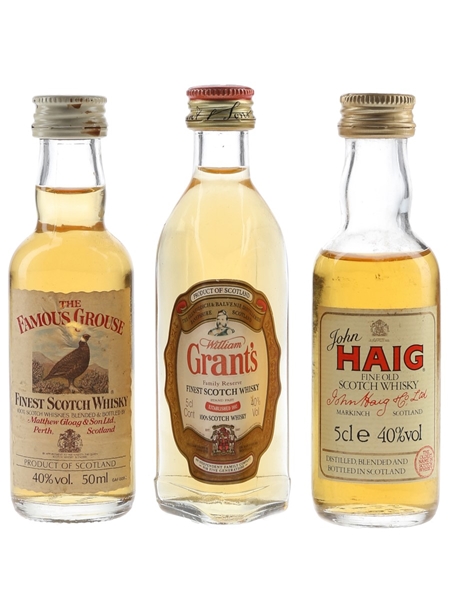 Famous Grouse, Grant's & Haig  3 x 5cl / 40%