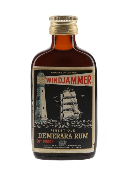 Windjammer Finest Old Demerara Rum Bottled 1960s 5cl / 40%