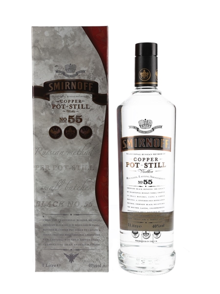 Smirnoff Black No.55 Copper Pot Still 100cl / 40%