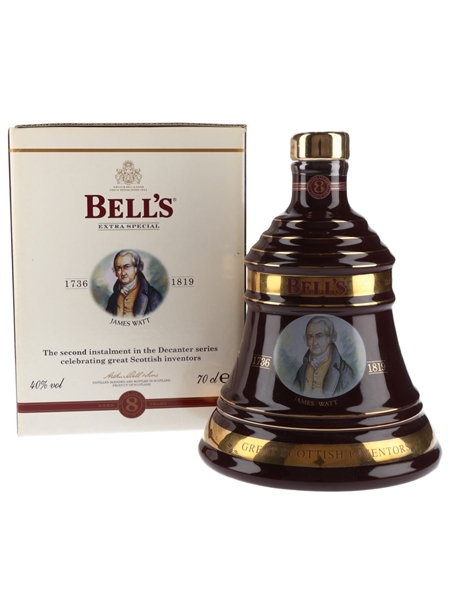 Bell's Christmas 2002 Ceramic Decanter James Watt 70cl / 40%