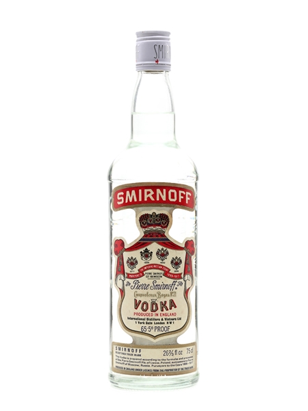 Smirnoff Red Label Vodka Bottled 1970s 75cl