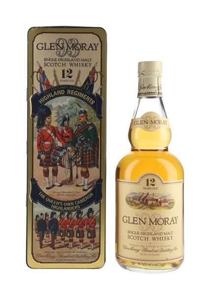 Glen Moray 12 Year Old Bottled 1980s - Scotland's Historic Highland Regiments 75cl / 40%