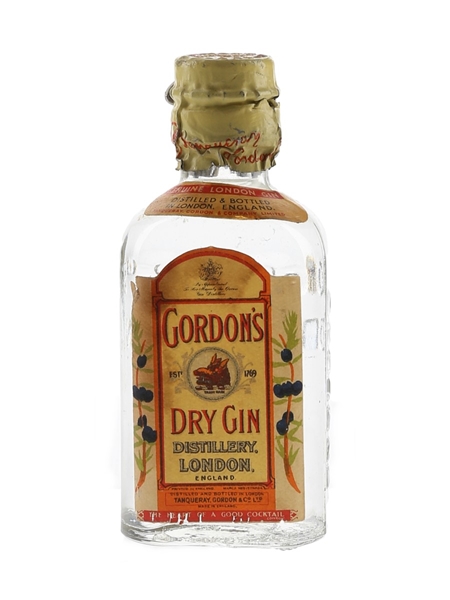 Gordon's Dry Gin Spring Cap Bottled 1950s-1960s 5cl