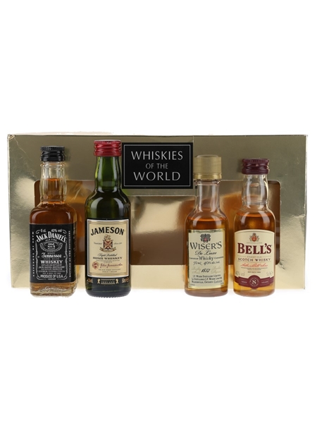 Whiskies Of The World Jack Daniel's, Jameson, Wiser's and Bell's 4 x 5cl