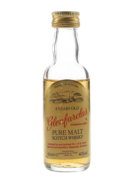 Glenfarclas 8 Year Old Bottled 1980s - Saccone & Speed 5cl / 40%