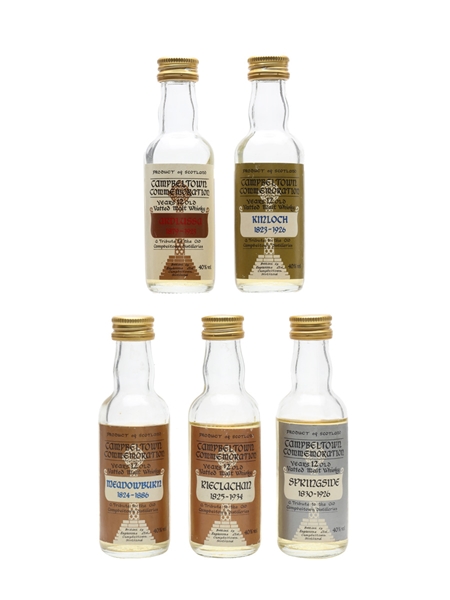 Campbeltown Commemorative 12 Year Old Ardlussa, Kinloch, Meadowburn, Rieclachan & Springside 5 x 5cl / 40%