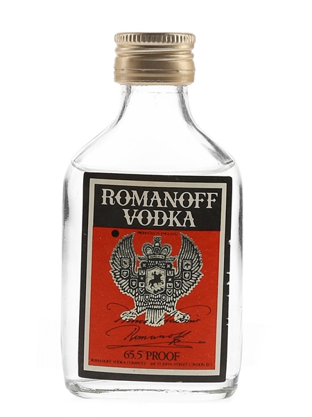 Romanoff Vodka Bottled 1960s 5cl / 37.5%