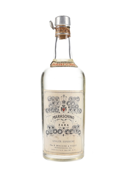 Braccini Maraschino Di Zara Liqueur Bottled 1950s 100cl / 35%