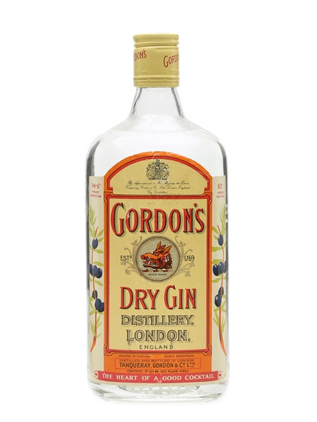 Gordon's Dry Gin Bottled 1970s - Export 75cl / 47.3%