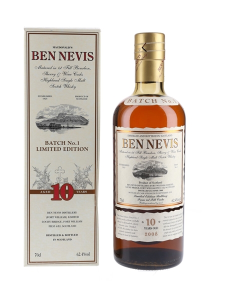 Ben Nevis 2008 10 Year Old Bottled 2018 - Batch No.1 70cl / 62.4%