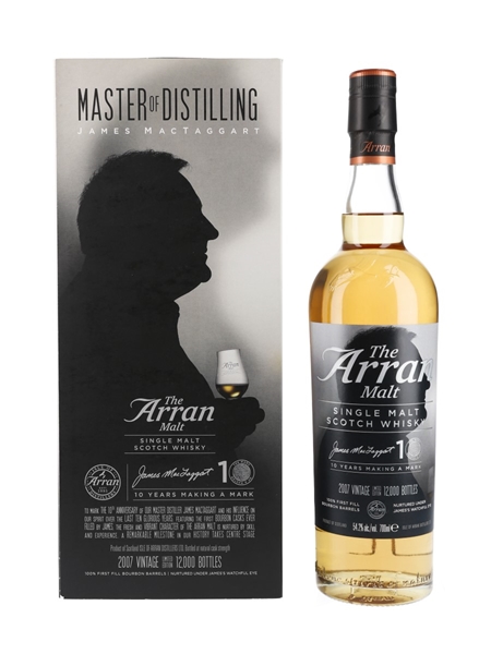 Arran 2007 Vintage James MacTaggart 10th Anniversary 70cl / 54.2%