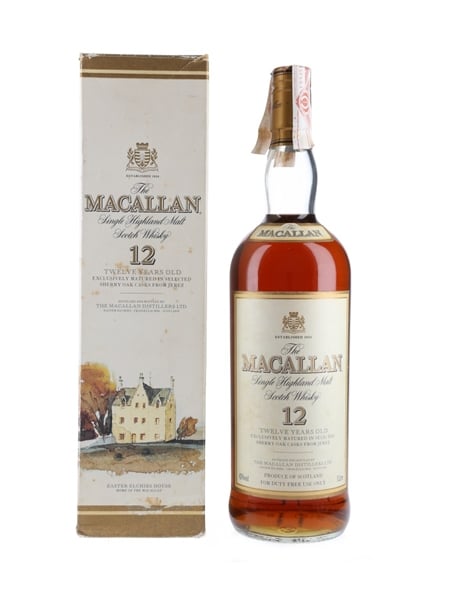 Macallan 12 Year Old Bottled 2000s - Duty Free 100cl / 43%