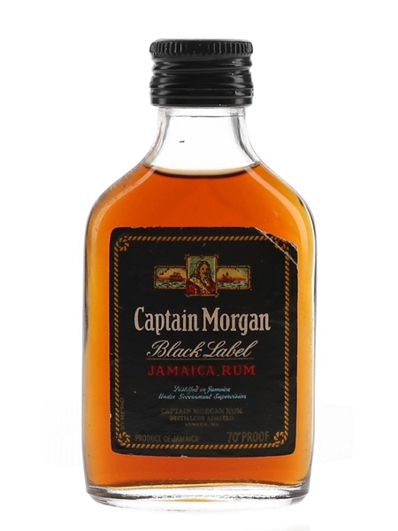 Captain Morgan Black Label Jamaica Rum Bottled 1970s 5cl / 40%