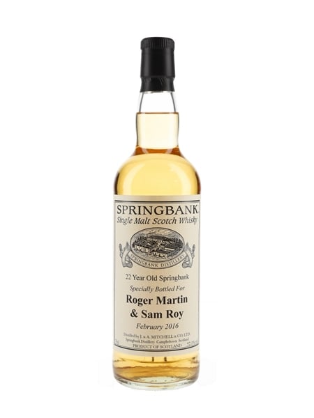 Springbank 22 Year Old Bottled 2016 - Private Cask Bottling 70cl / 52.1%