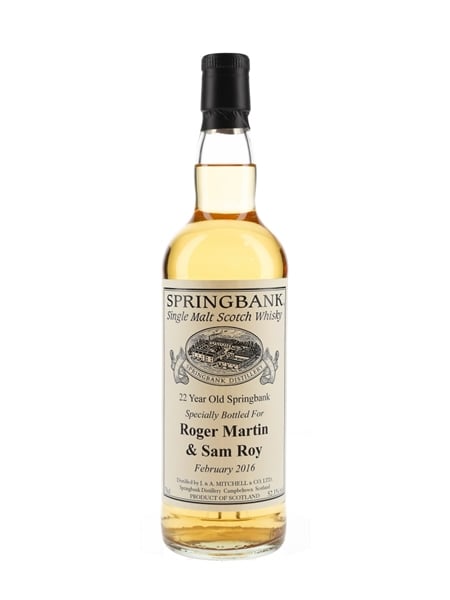 Springbank 22 Year Old Bottled 2016 - Private Cask Bottling 70cl / 52.1%