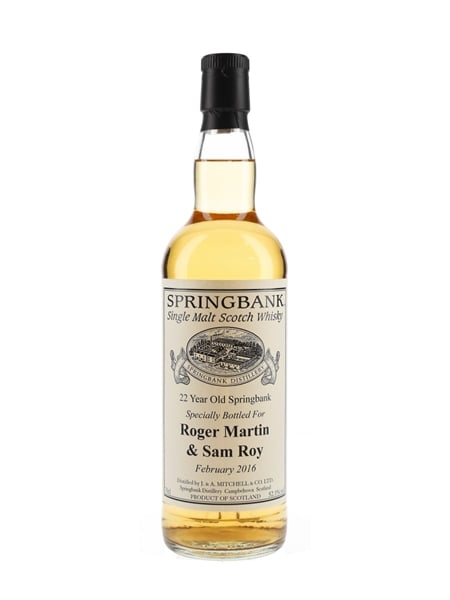 Springbank 22 Year Old Bottled 2016 - Private Cask Bottling 70cl / 52.1%