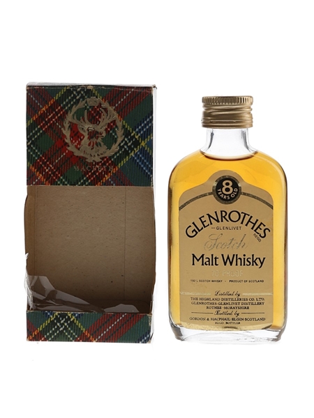 Glenrothes Glenlivet 8 Year Old Bottled 1970s - Gordon & MacPhail 5cl / 40%