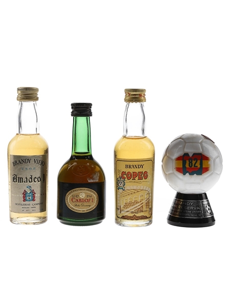 Amadeo I, Campeny Brandy 82, Copeo Brandy & Carlos I  4 x 5cl / 35.5%