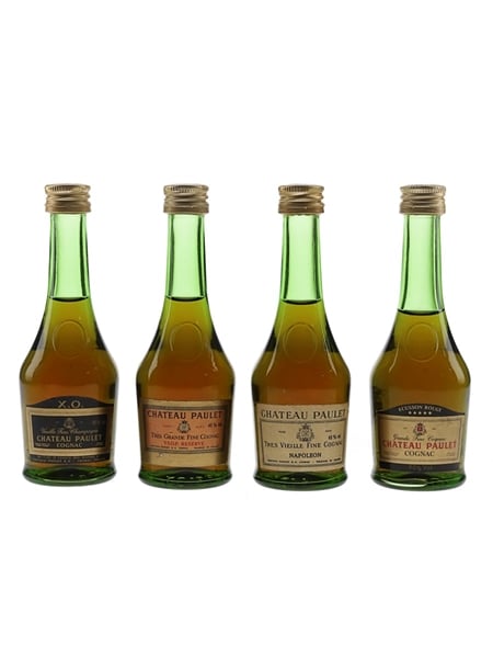 Chateau Paulet XO, VSOP, Napleon & 5 Star Bottled 1980s 4 x 5cl / 40%