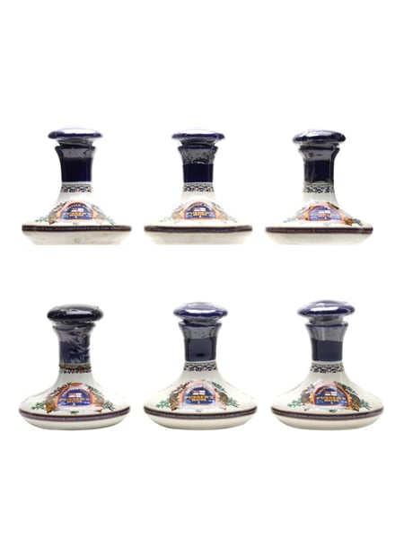 Pusser's British Navy Rum Nelson Ships' Decanters - Wade Ceramic 6 x 5cl