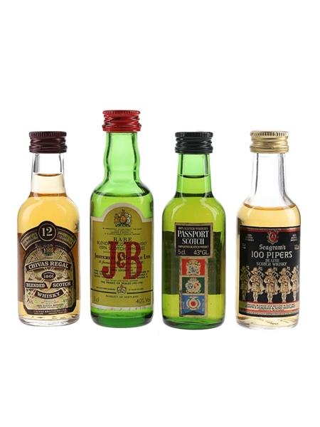 Assorted Blended Scotch Whisky Bottled 1980s 4 x 5cl