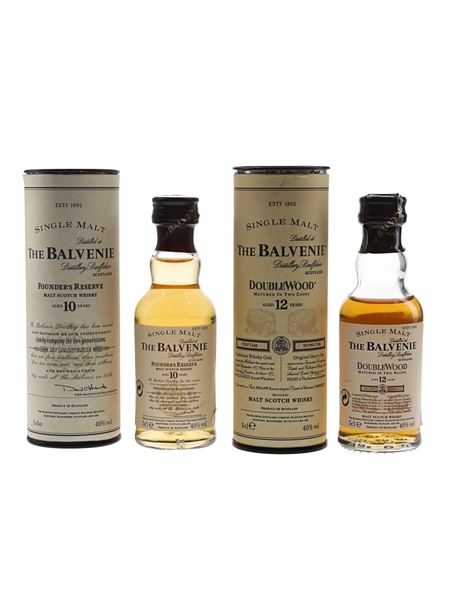 Balvenie 10 & 12 Year Old Bottled 1990s & 2000s 2 x 5cl / 40%