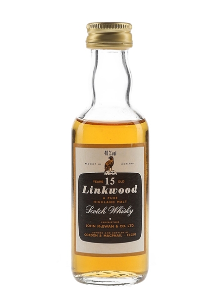 Linkwood 15 Year Old Bottled 1980s-1990s - Gordon & MacPhail 5cl / 40%