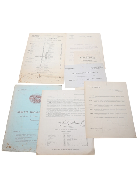 Assorted Correspondence & Price Lists, Dated 1890s William Pulling & Co. 