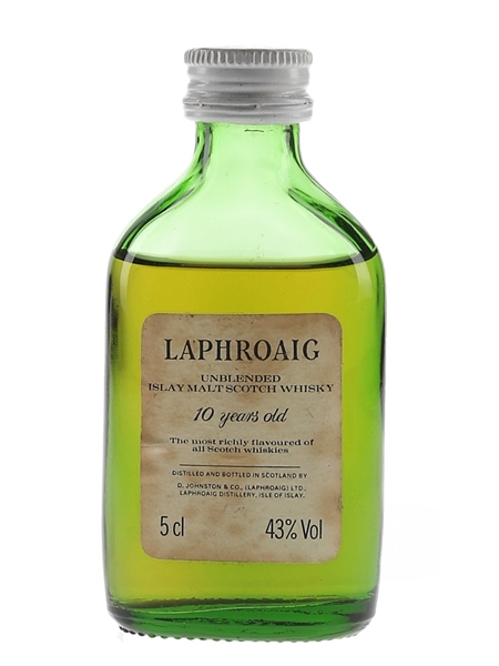 Laphroaig 10 Year Old Unblended Bottled 1980s 5cl / 43%