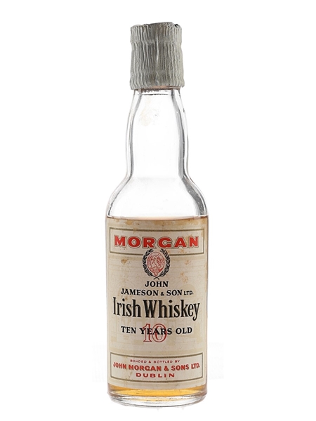 Morgan Irish Whiskey 10 Year Old Bottled 1950s-1960s - John Jameson & Sons Ltd 6.4cl / 40%