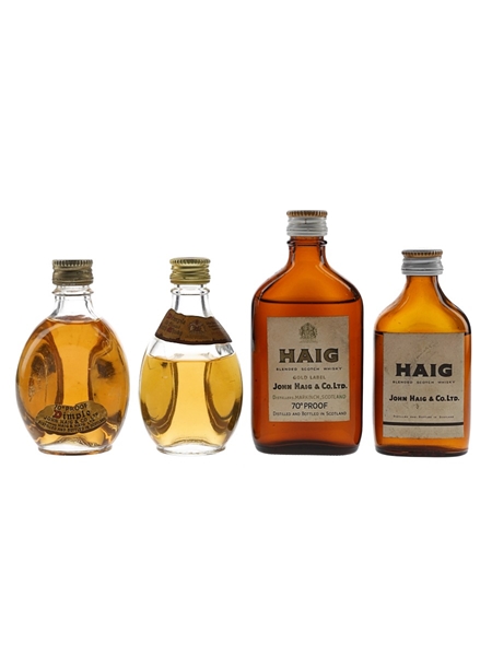 Dimple & Haig Gold Label Bottled 1970s 4 x 5cl / 40%