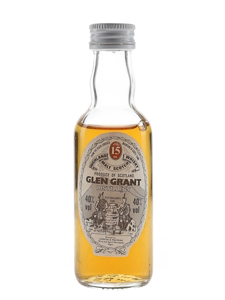 Glen Grant 15 Year Old Bottled 1980s - Gordon & MacPhail 5cl / 40%