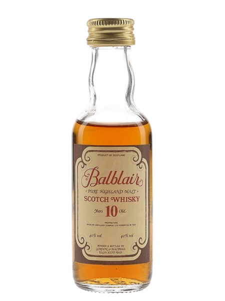 Balblair 10 Year Old Bottled 1980s-1990s - Gordon & MacPhail 5cl / 40%