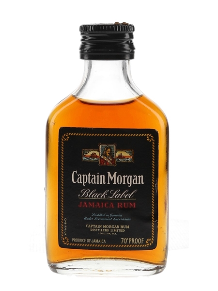 Captain Morgan Black Label Jamaica Rum Bottled 1970s 5cl / 40%