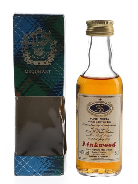 Linkwood 1959 & 1960 Royal Wedding Bottled 1986 - Gordon & MacPhail 5cl / 40%