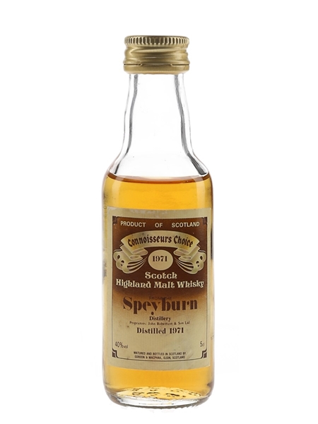 Speyburn 1971 Connoisseurs Choice Bottled 1980s - Gordon & MacPhail 5cl / 40%