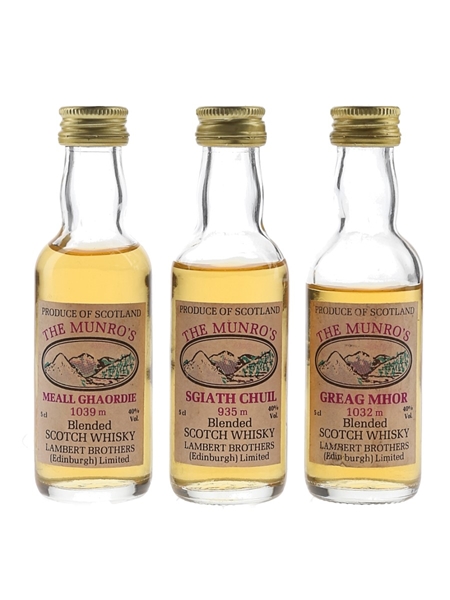 The Munro's Sgiath Chuil, Greag Mhor & Meall Ghaordie 3 x 5cl / 40%