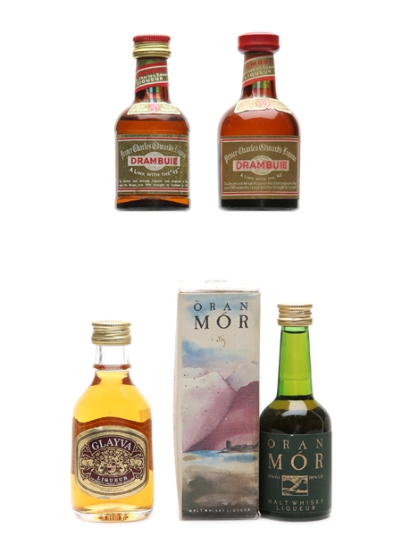 Drambuie, Glayva & Oran Mor Bottled 1960s & 1980s 4 x 5cl