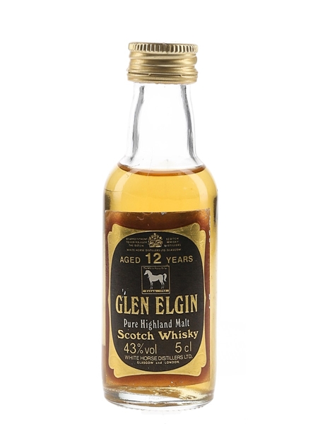 Glen Elgin 12 Year Old Bottled 1980s - White Horse Distillers Ltd 5cl / 43%