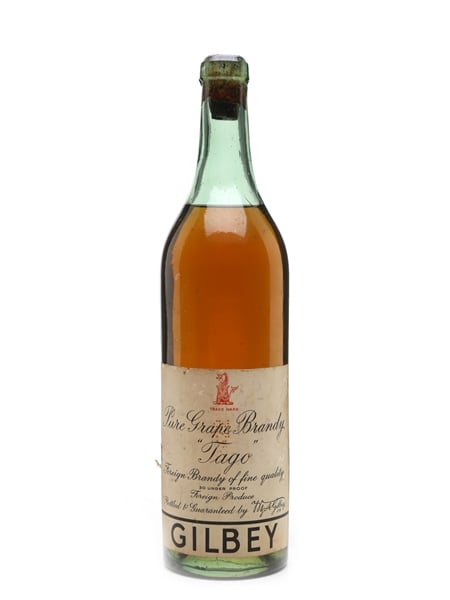 Gilbey Pure Grape Brandy 'Tago' Bottled 1940s - 30 Under Proof 75cl / 40%