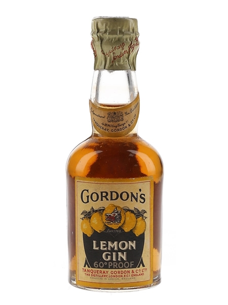 Gordon's Lemon Gin Spring Cap Bottled 1950s 5cl / 34.2%