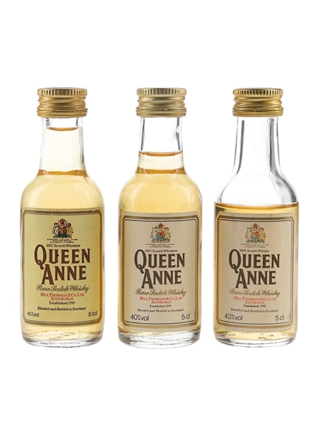 Queen Anne Bottled 1980s-1990s 3 x 5cl / 41%